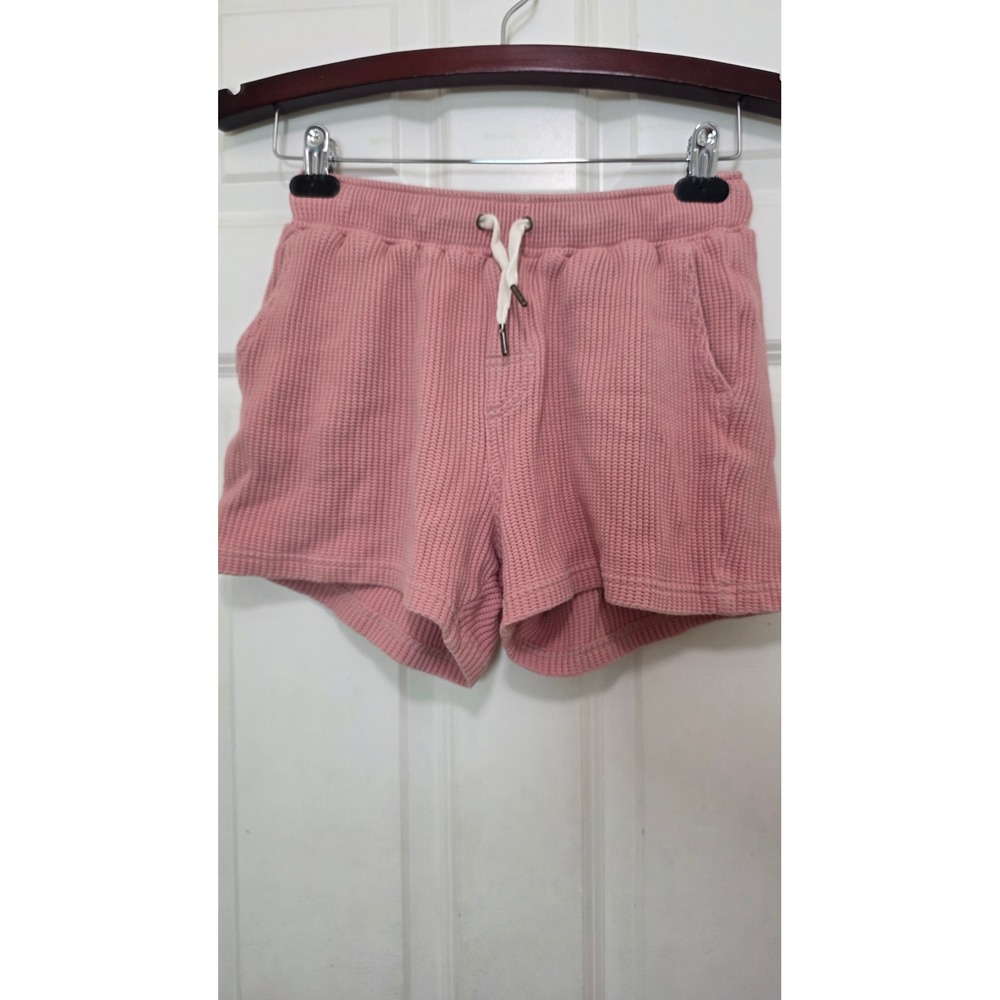Dandy Del Mar Waffle Knit Shorts Women Small Pink Cotton Lounge Beach Casual